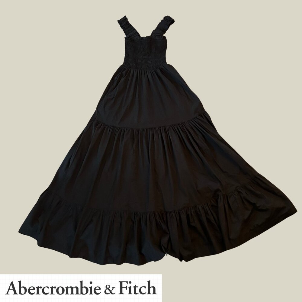 NWT Abercrombie & Fitch maxi gown sundress in black (XXS)